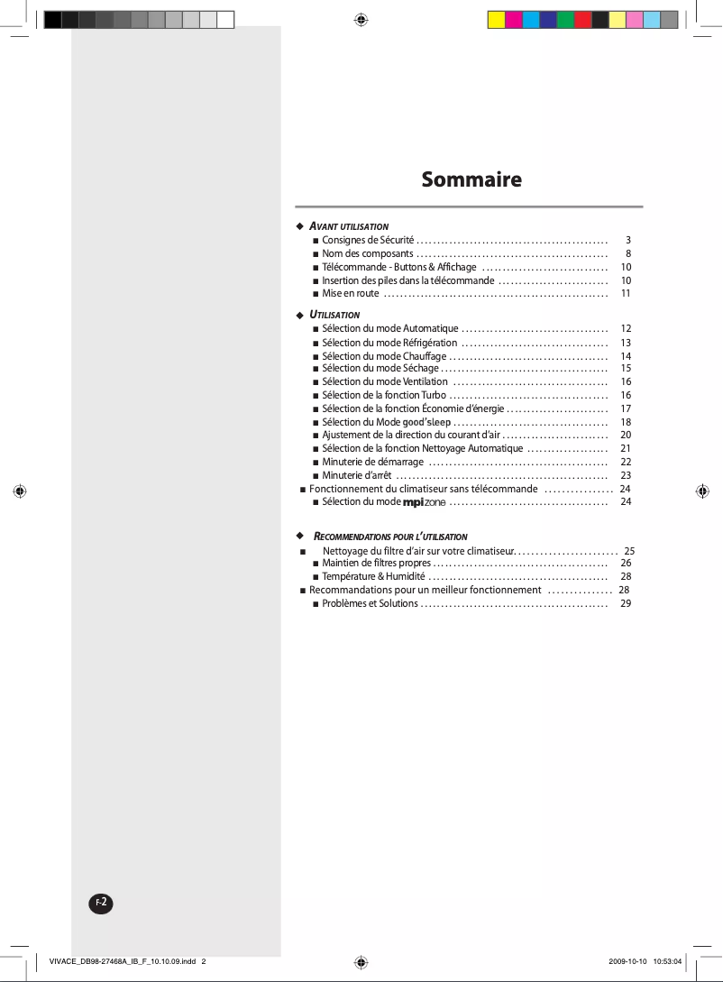 Page n°1 - Manuel utilisateur Samsung AQ24VBAX