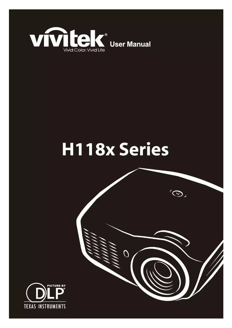 Page 1 de la notice Manuel utilisateur Vivitek H1180