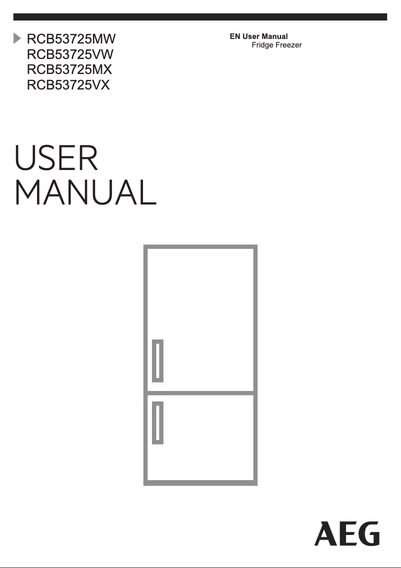 Page 1 de la notice Manuel utilisateur AEG RCB53725VX
