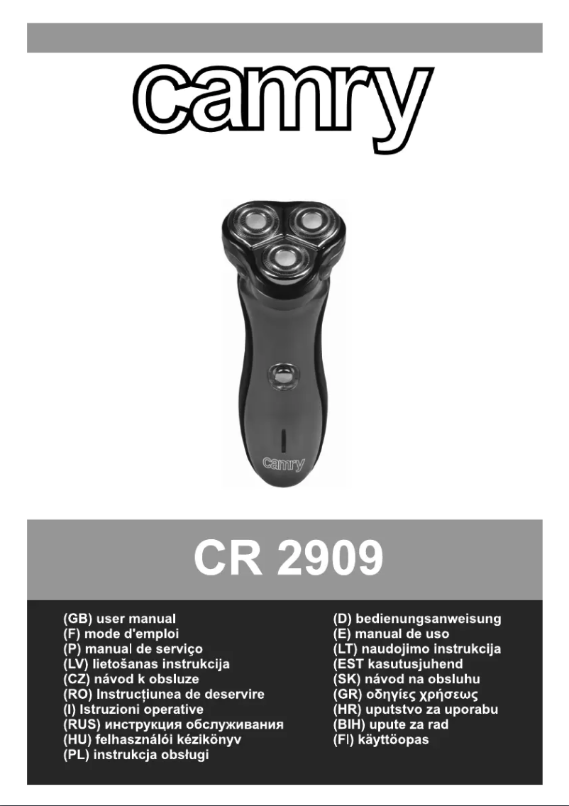 Image de la première page du manuel de l'appareil CR 2909