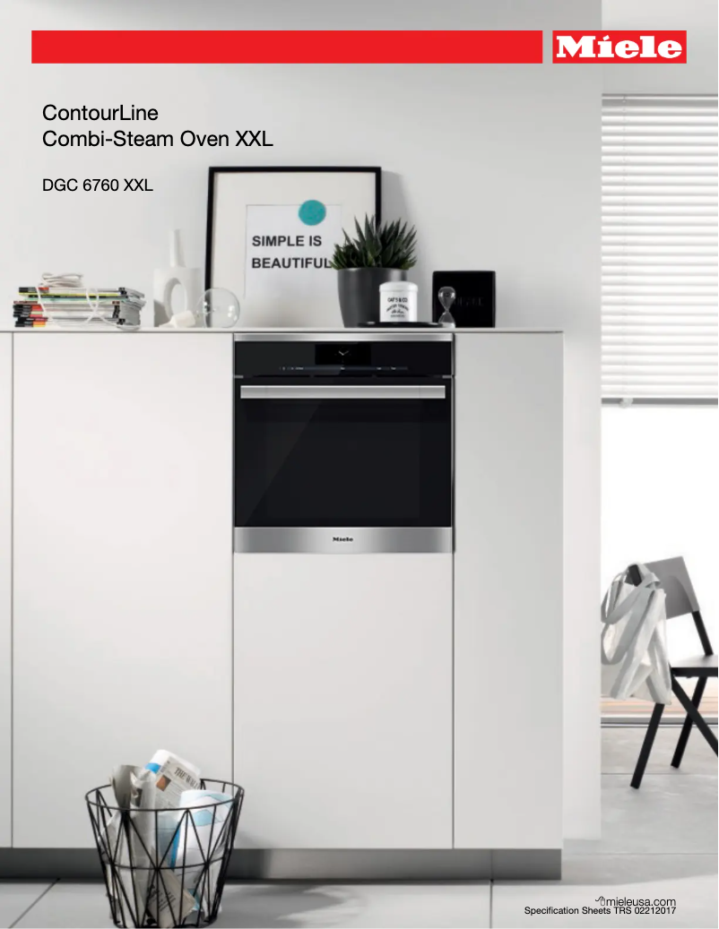 Página 1 del manual Ficha técnica Miele DGC 6760 XXL