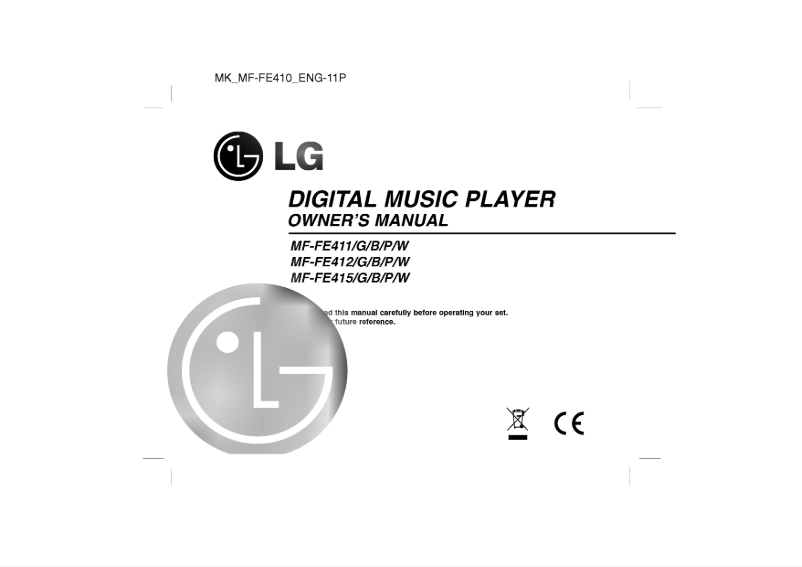 Image de la première page du manuel de l'appareil MF-FE411