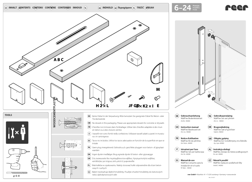 Page n°1 - Manuel utilisateur Reer WallFlex 46060