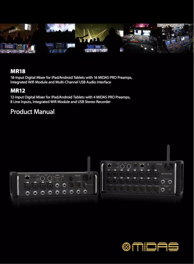 Page n°1 - Manuel utilisateur Midas MR18