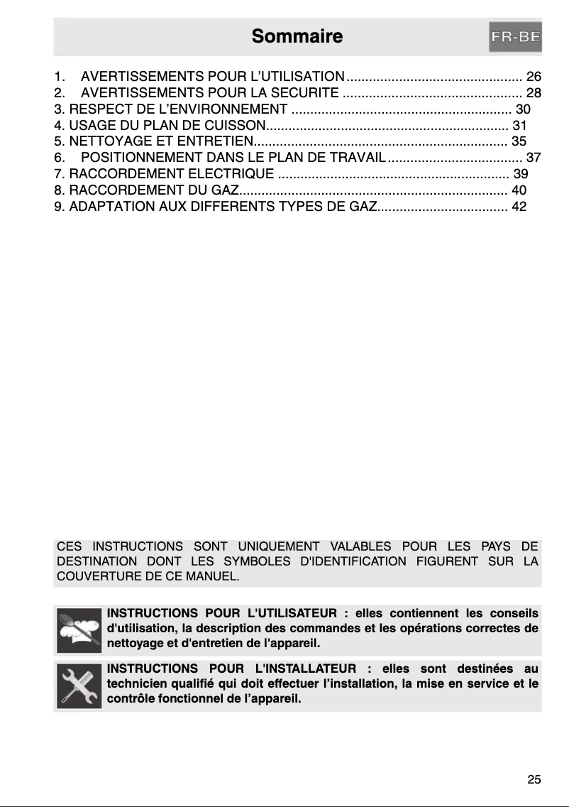 Page 1 de la notice Manuel utilisateur Smeg SR896AGBE
