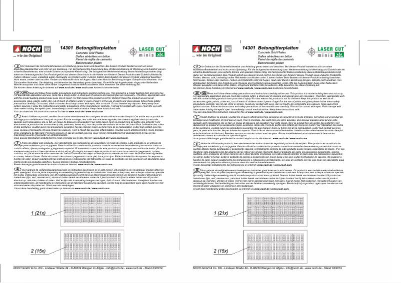 Page 1 de la notice Manuel utilisateur NOCH 14301