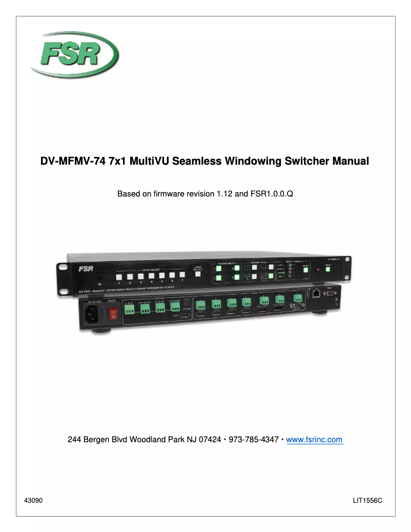 Image de la première page du manuel de l'appareil DV-MFMV-74
