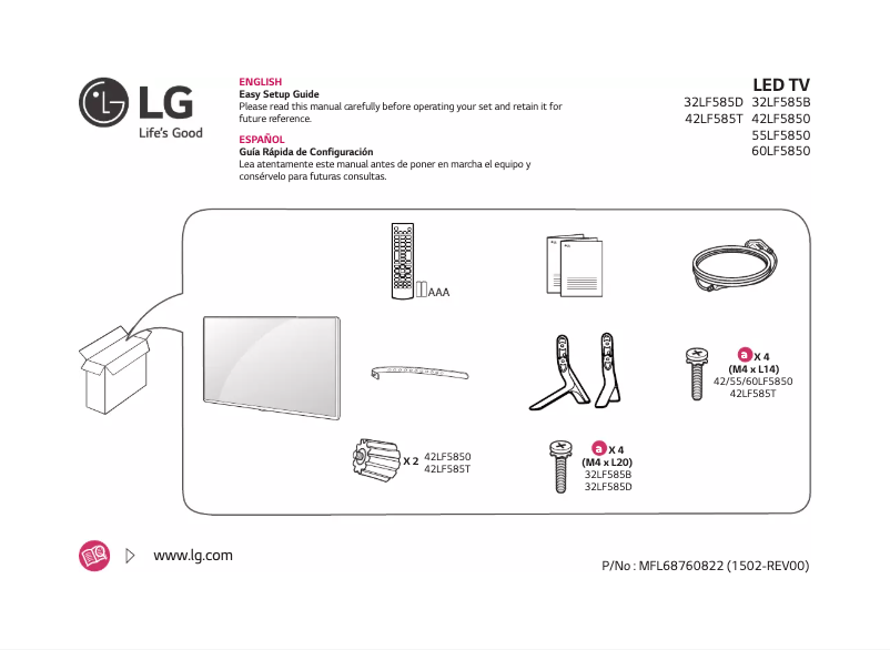 Page n°1 - Manuel utilisateur LG 42LF585T