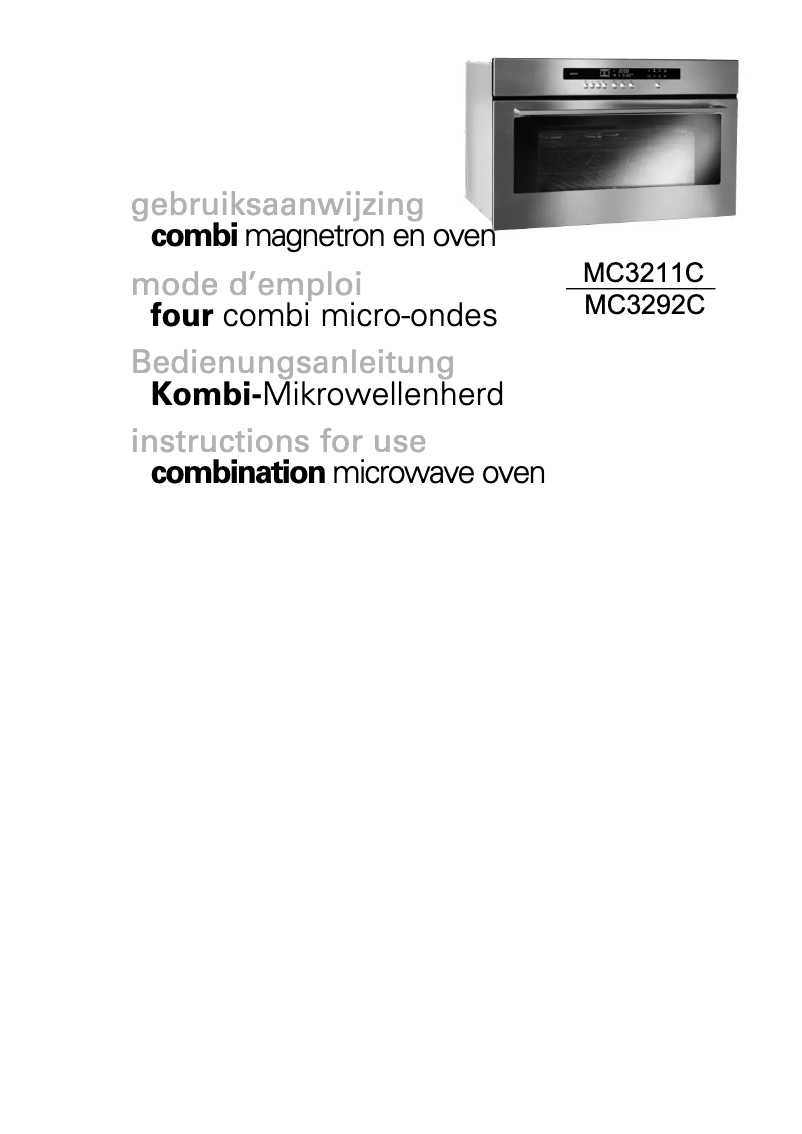 Page 1 de la notice Manuel utilisateur Atag MC3211C