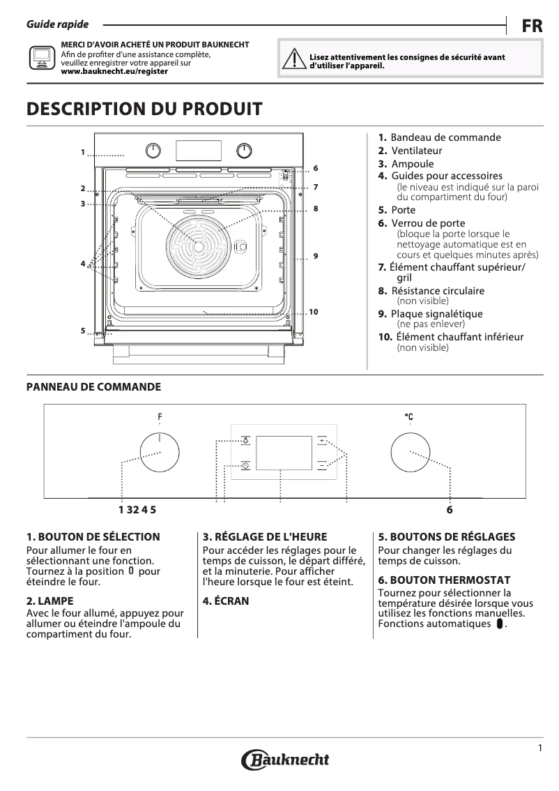 Image de la première page du manuel de l'appareil BAK3 KP8V IN