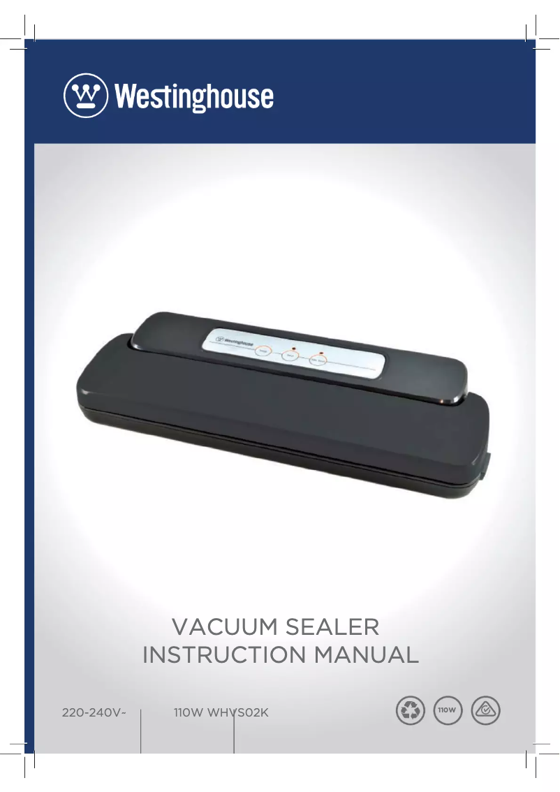 Page n°1 - Manuel utilisateur Westinghouse WHVS02K