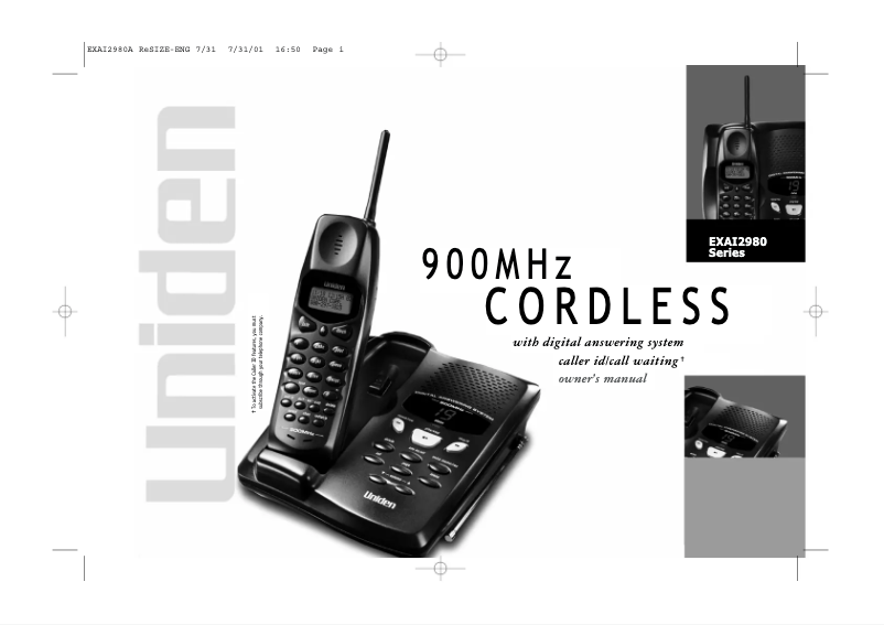 First page image of the manual for EXAI 2980