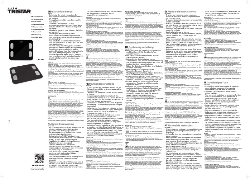 Page 1 de la notice Manuel utilisateur TriStar WG-2440