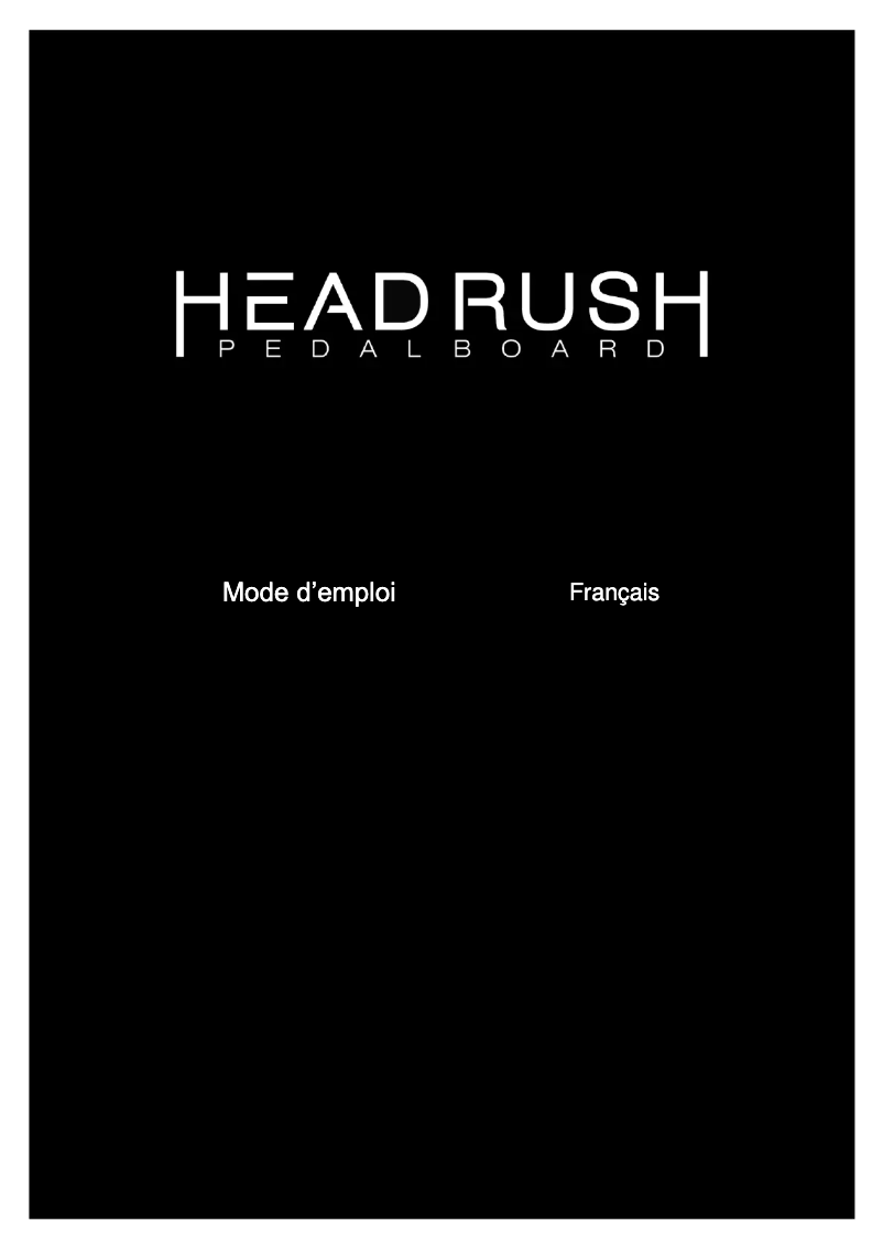 Page n°1 - Manuel utilisateur HeadRush Pedalboard