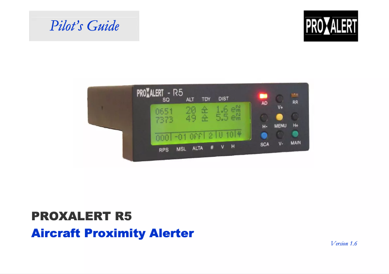 Page 1 de la notice Manuel utilisateur Proxalert R5