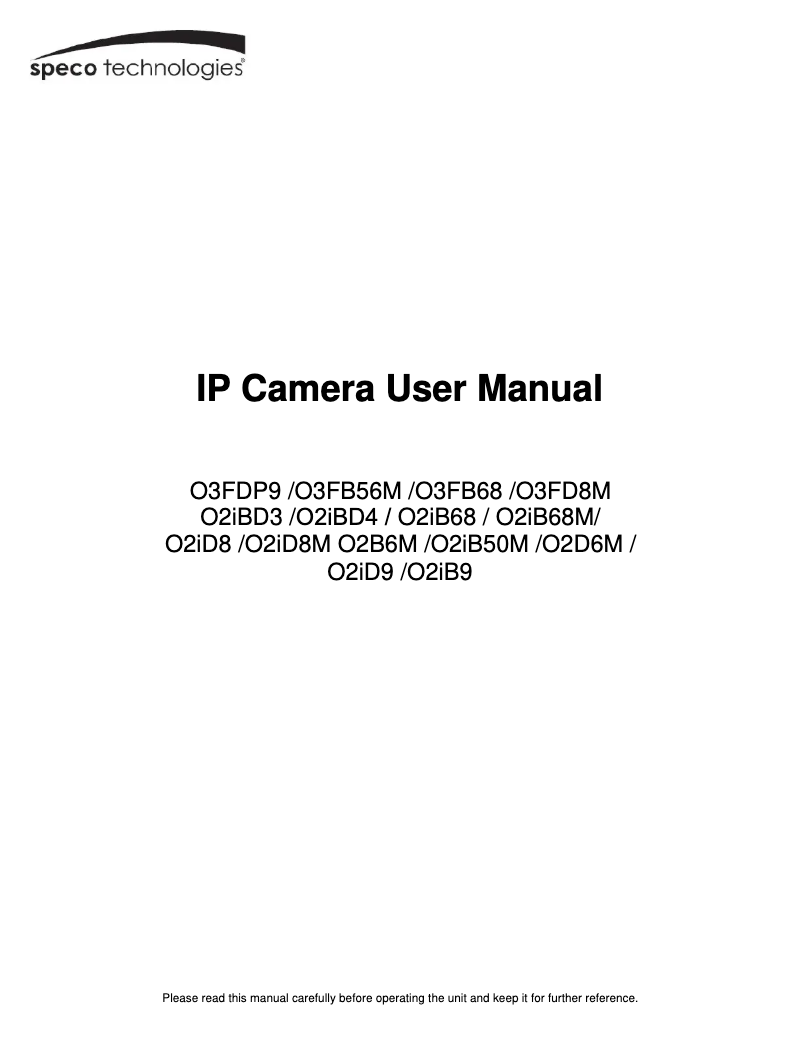 Página 1 del manual Manual de usuario Speco Technologies O2IBD4