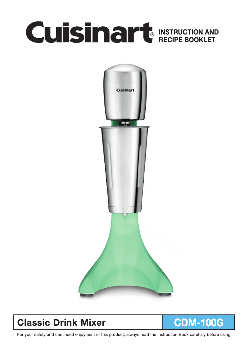 Image de la première page du manuel de l'appareil CDM-100G