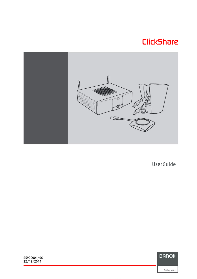 Page n°1 - Manuel utilisateur Barco ClickShare Link