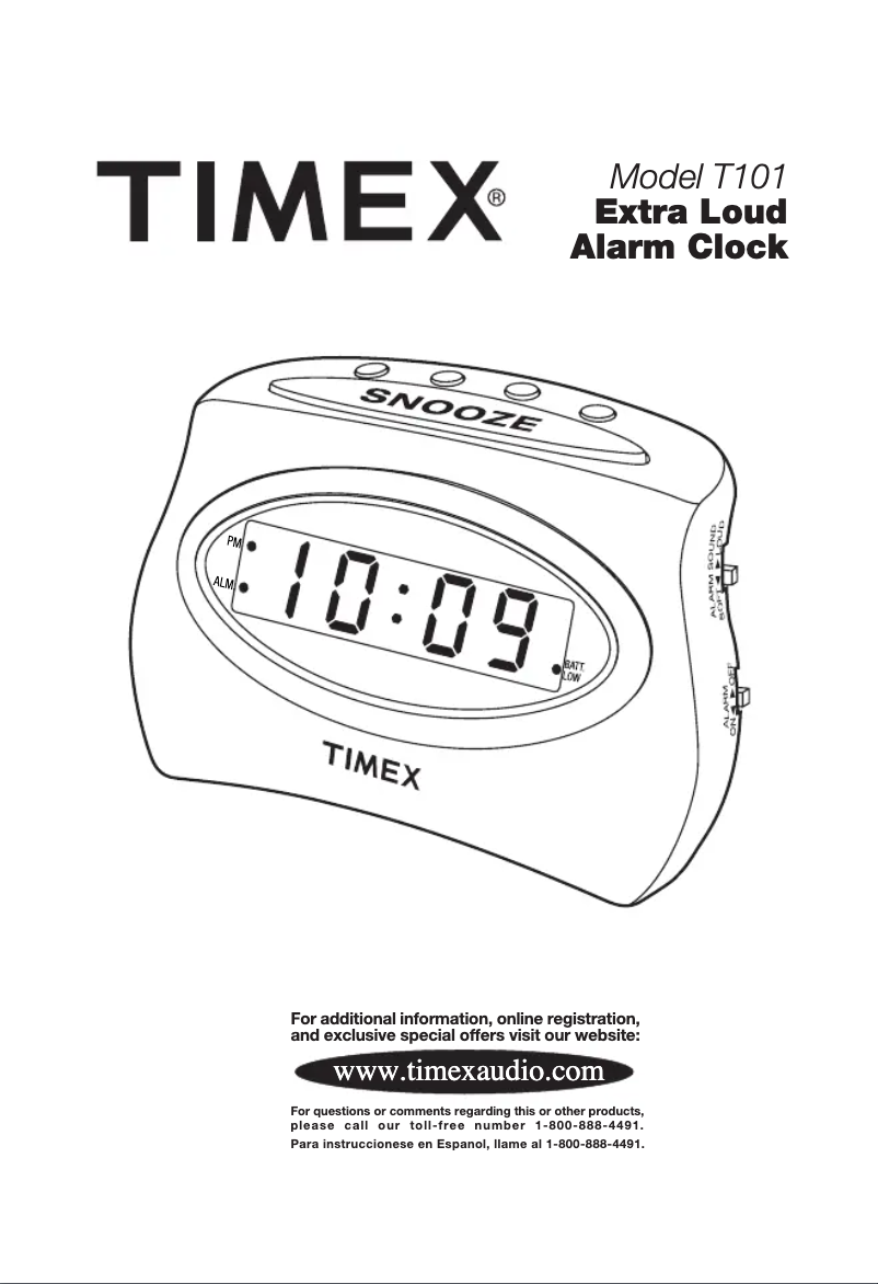 Página 1 del manual Manual de usuario Timex T101