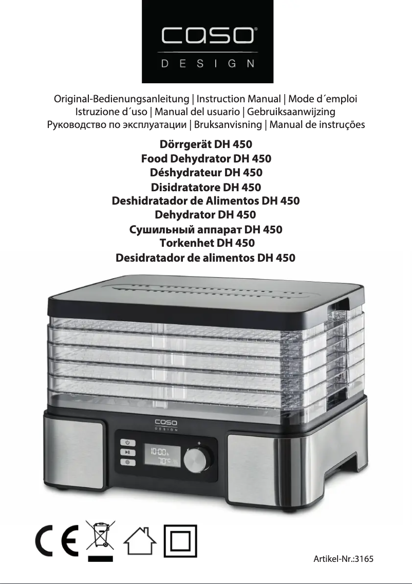 Image de la première page du manuel de l'appareil DH 450