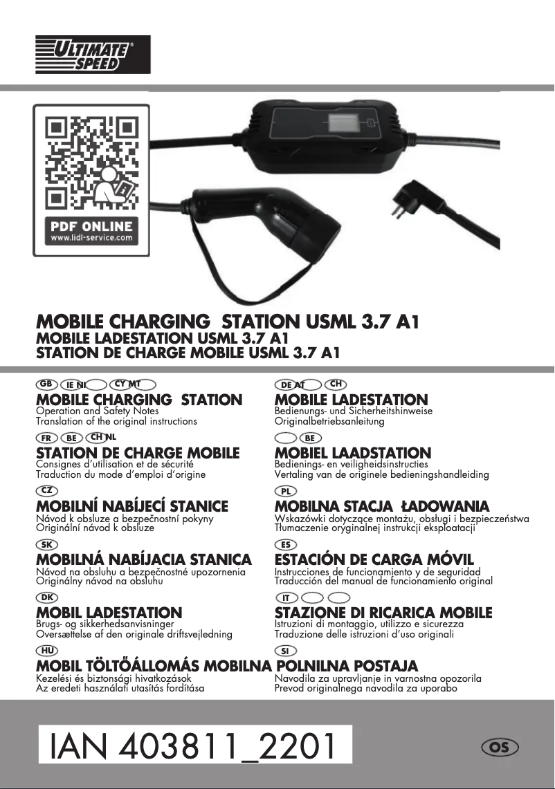 Page 1 de la notice Manuel utilisateur Ultimate Speed USML 3.7 A1