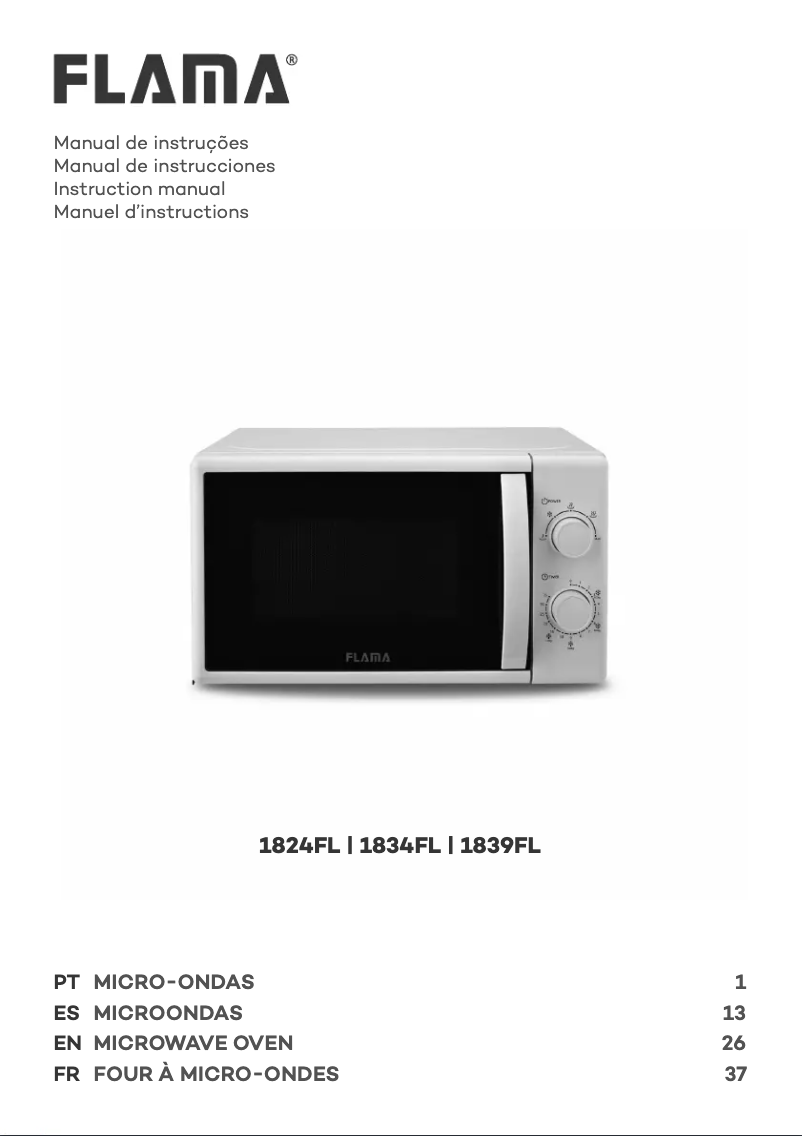 Page 1 of the manual User Manual Flama 1824FL