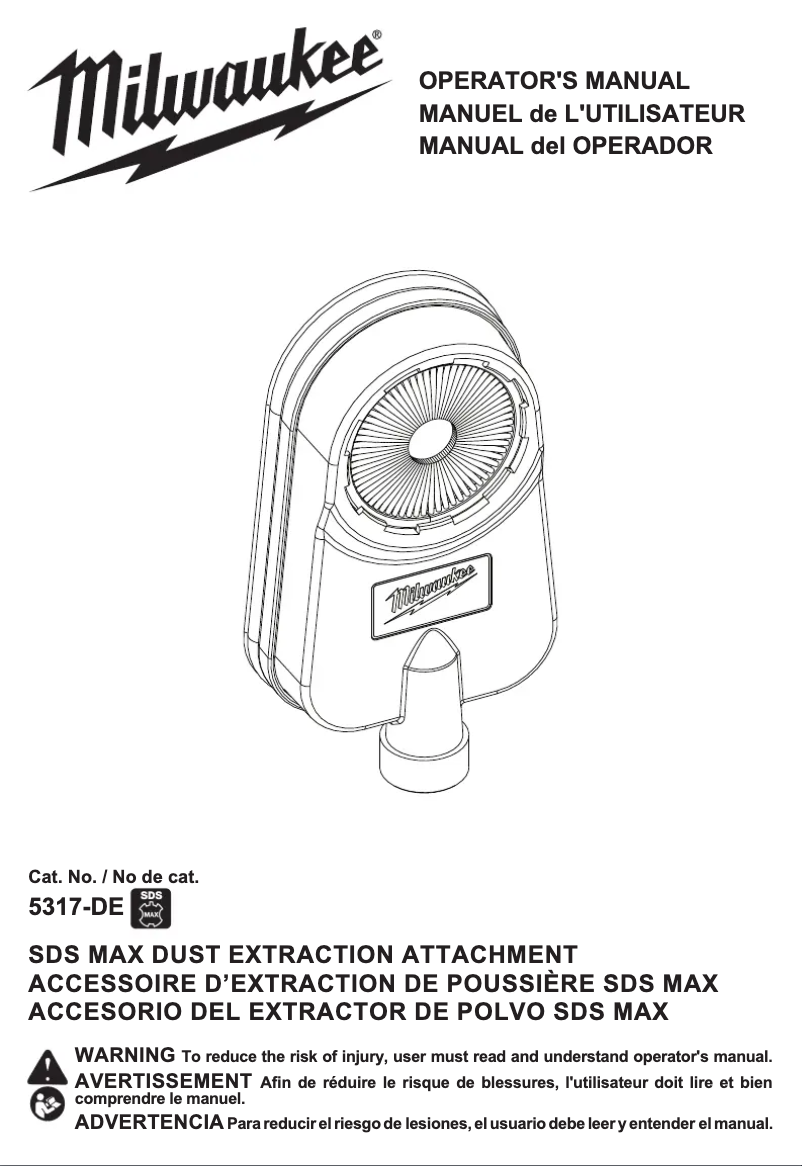Page 1 de la notice Manuel utilisateur Milwaukee 5317-DE