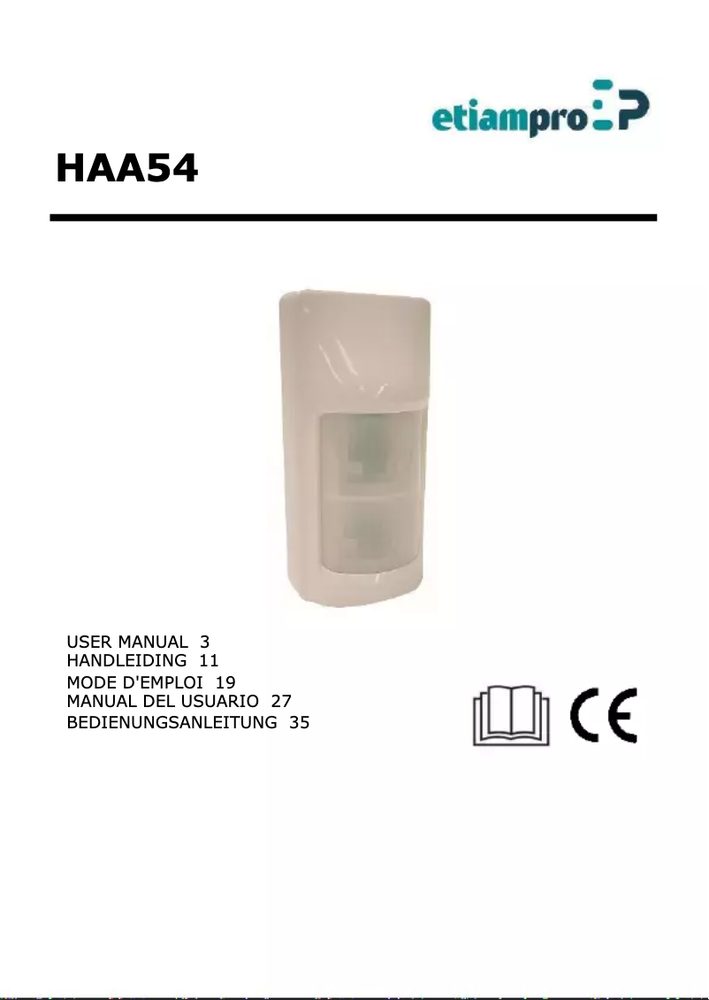 Page 1 de la notice Manuel utilisateur EtiamPro HAA54
