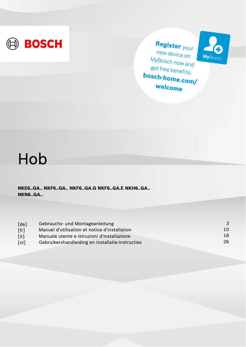 Imagen de la primera página del manual del dispositivo NKN645GA2E