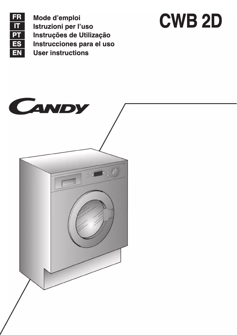 Page n°1 - Manuel utilisateur Candy CWB 1372DN1-S