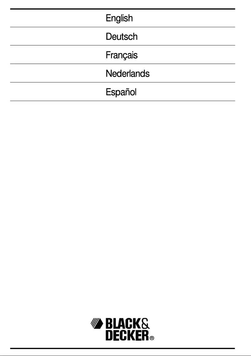 Page 1 de la notice Manuel utilisateur Black & Decker GX302 Type 8