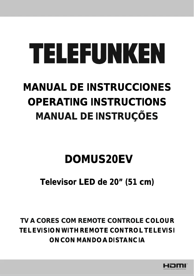 Image de la première page du manuel de l'appareil DOMUS20EV
