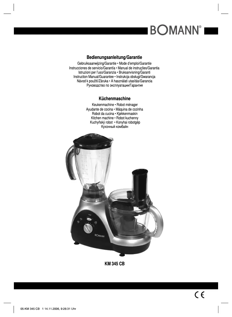 Page 1 de la notice Manuel utilisateur Bomann KM 345 CB