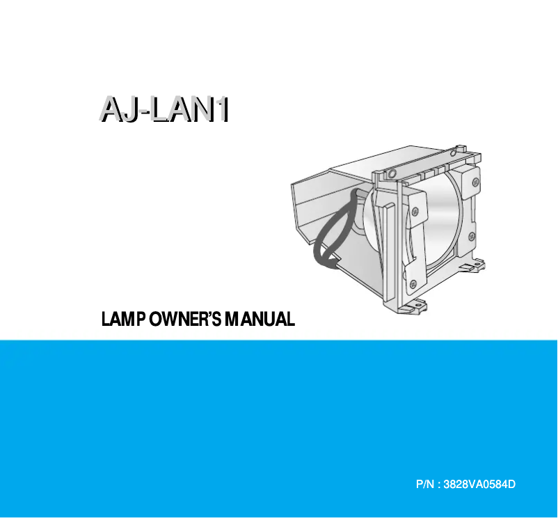 Page n°1 - Manuel utilisateur LG AJ-LAN1