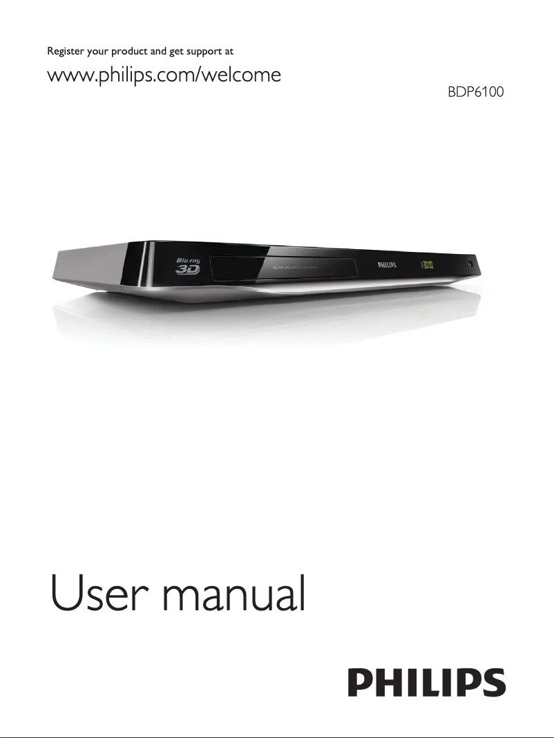 Image de la première page du manuel de l'appareil BDP6100