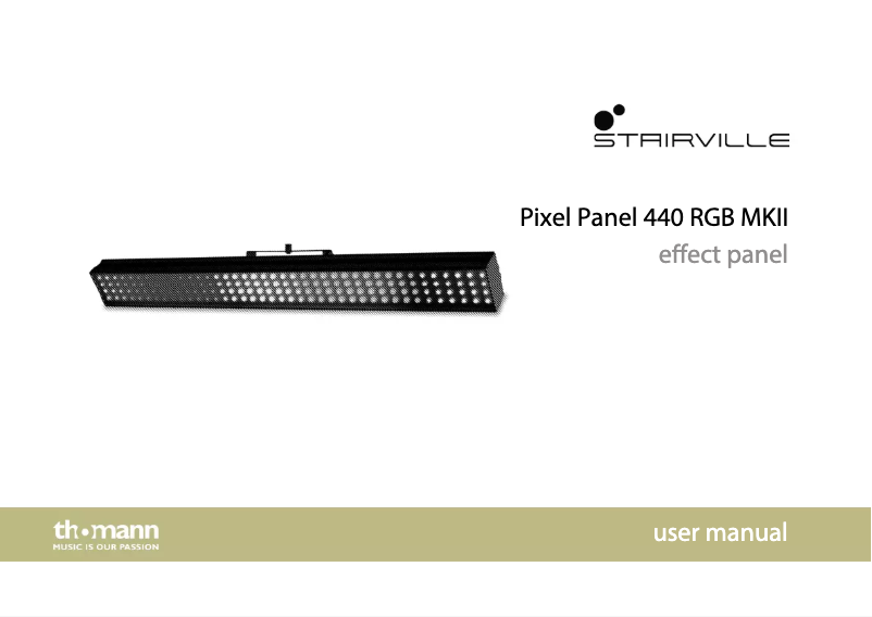 Image de la première page du manuel de l'appareil Pixel Panel 440 RGB MKII