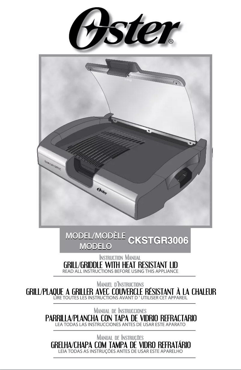 Page n°1 - Manuel utilisateur Oster CKSTGR3006