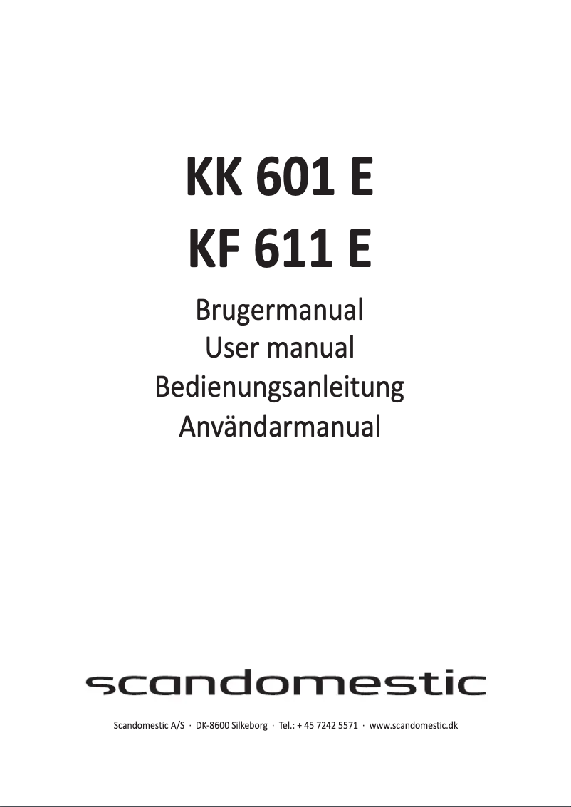 Page n°1 - Manuel utilisateur Scancool KF 611 E