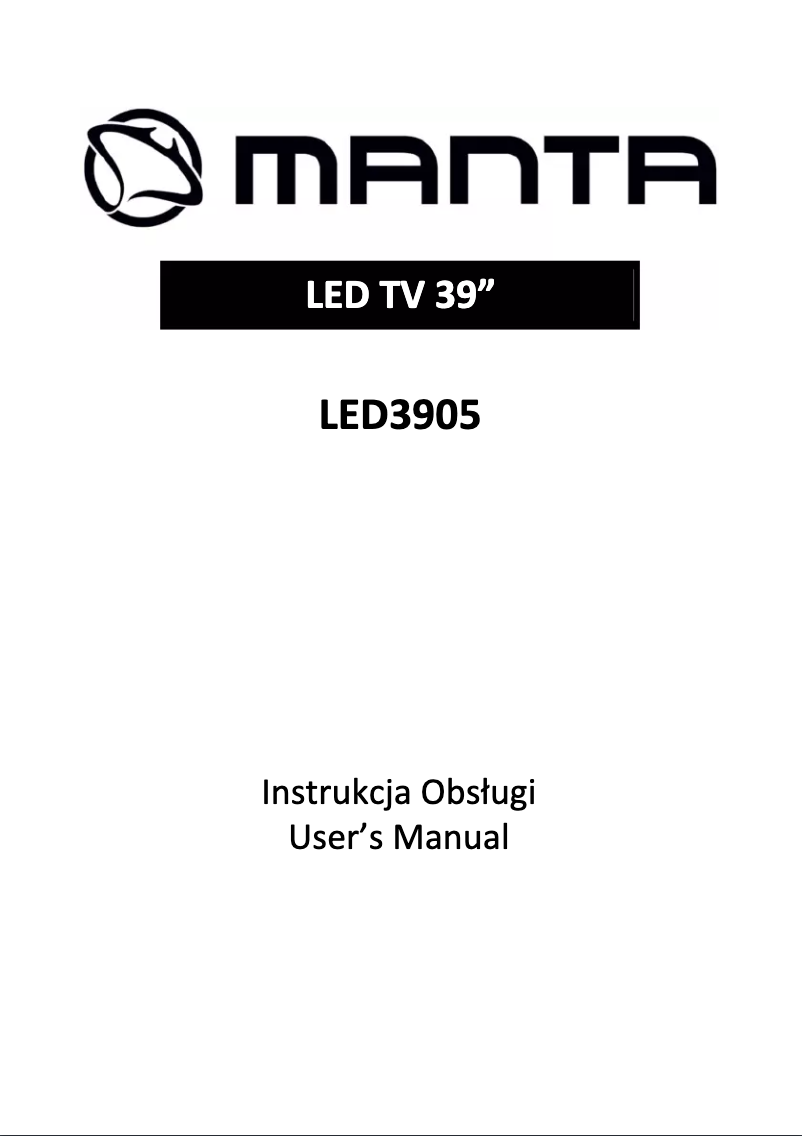 Page 1 de la notice Manuel utilisateur Manta LED3905