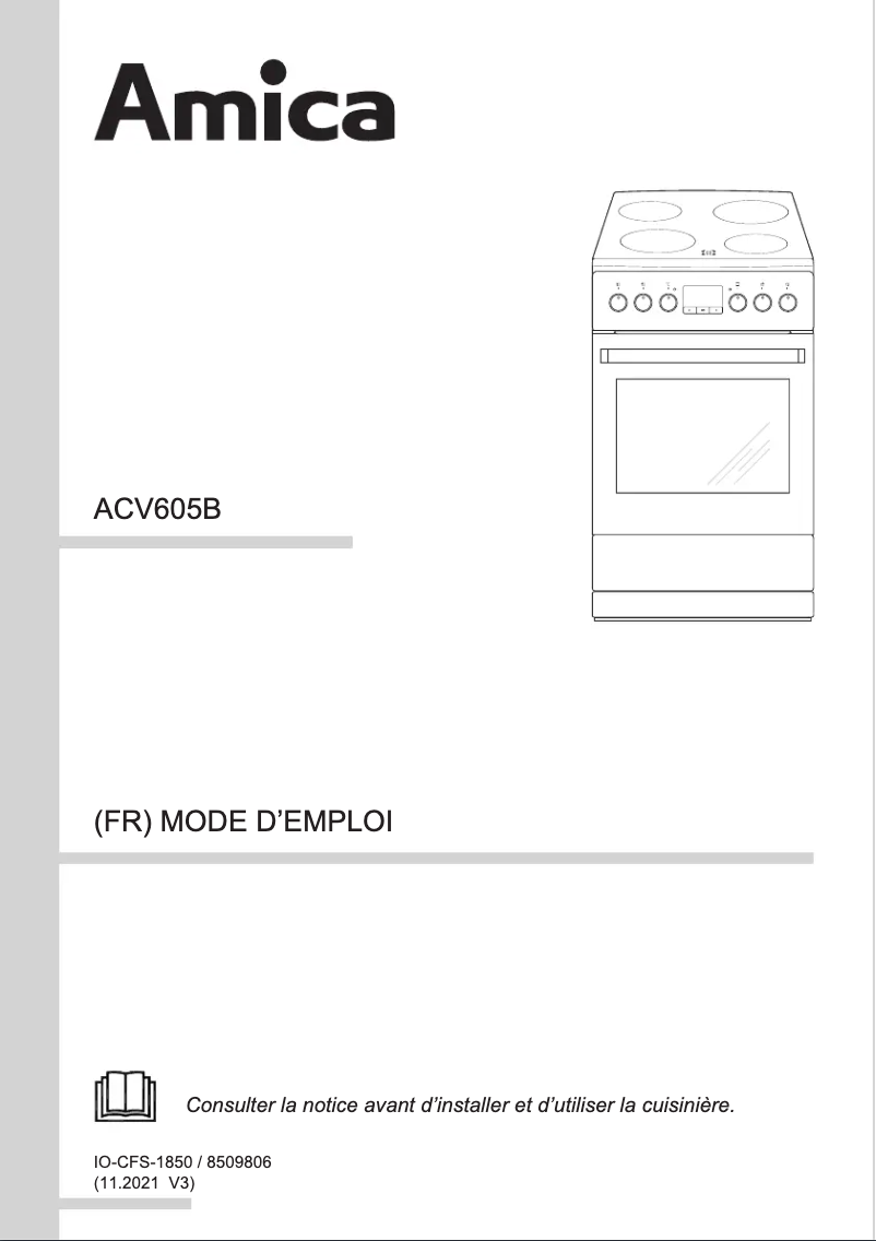 Image de la première page du manuel de l'appareil ACV605B