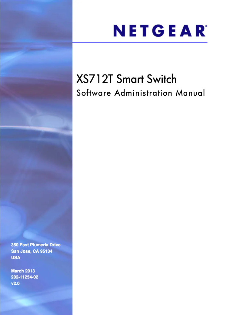 Page n°1 - Manuel utilisateur Netgear XS712T