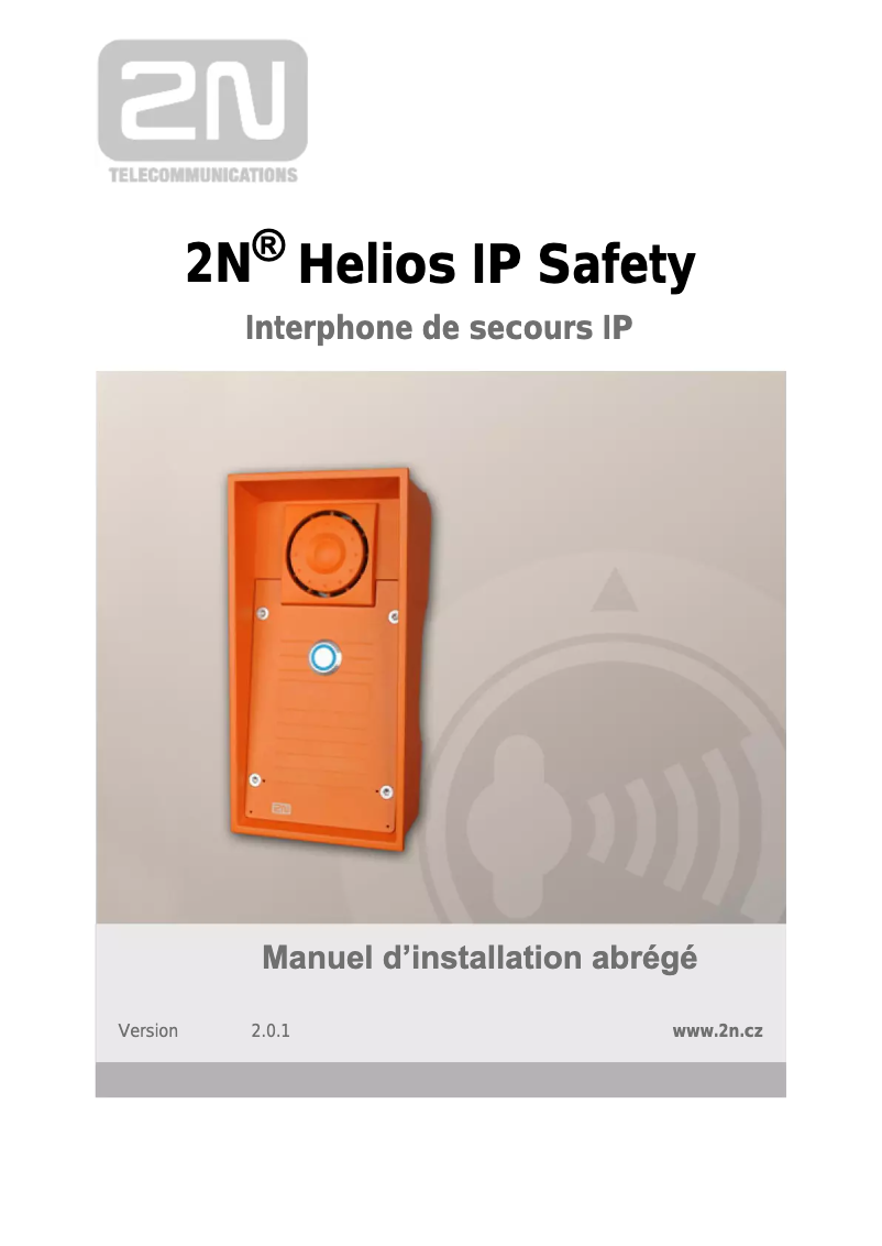 Page 1 de la notice Manuel utilisateur 2N Telecommunications 9152101