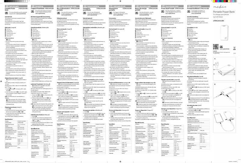 Image de la première page du manuel de l'appareil UPBK20002BK