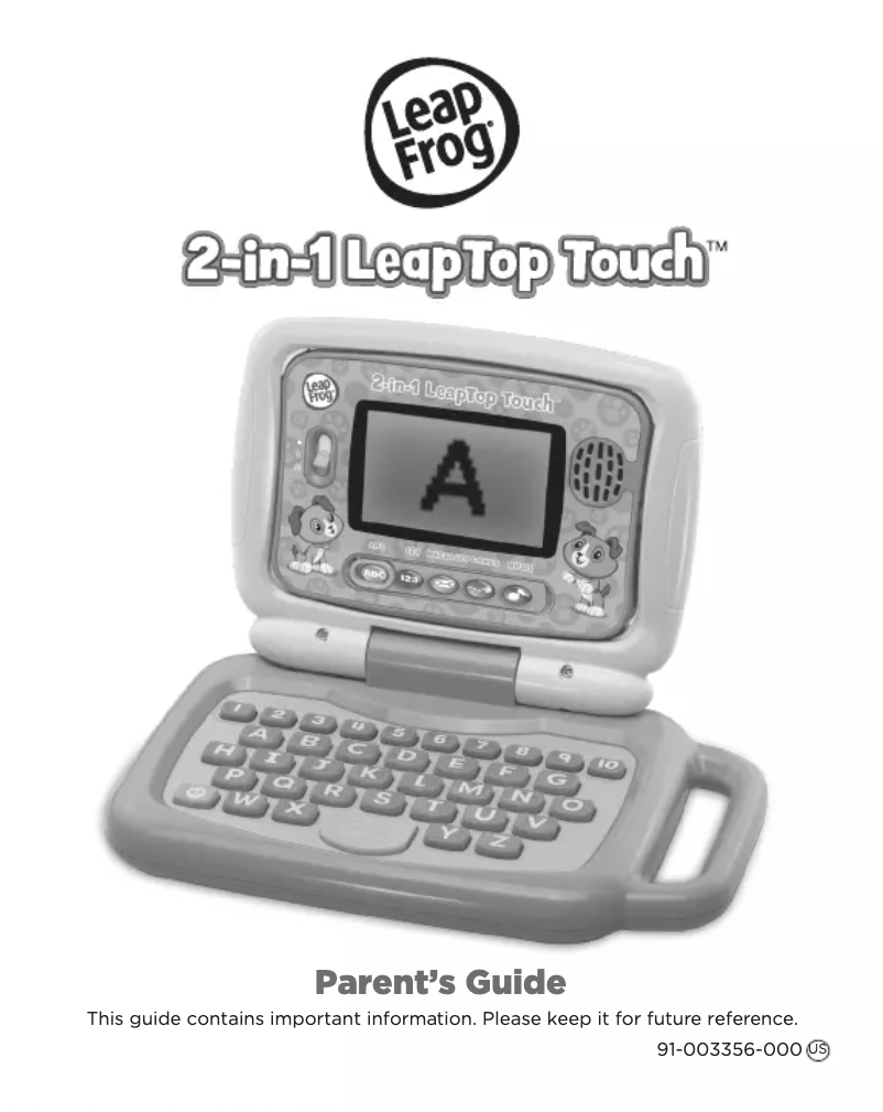 Page 1 of the manual User Manual Leap Frog 2-in-1 LeapTop Touch