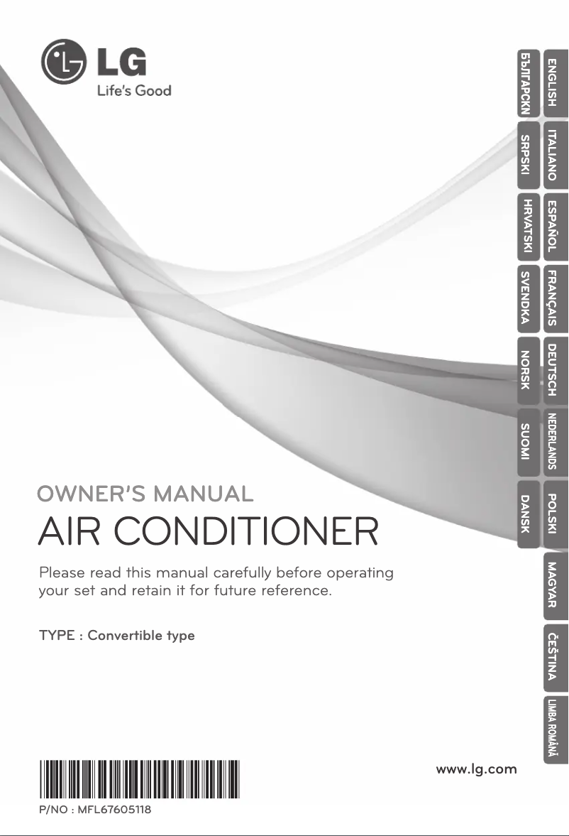 Page 1 de la notice Manuel utilisateur LG MV12AH