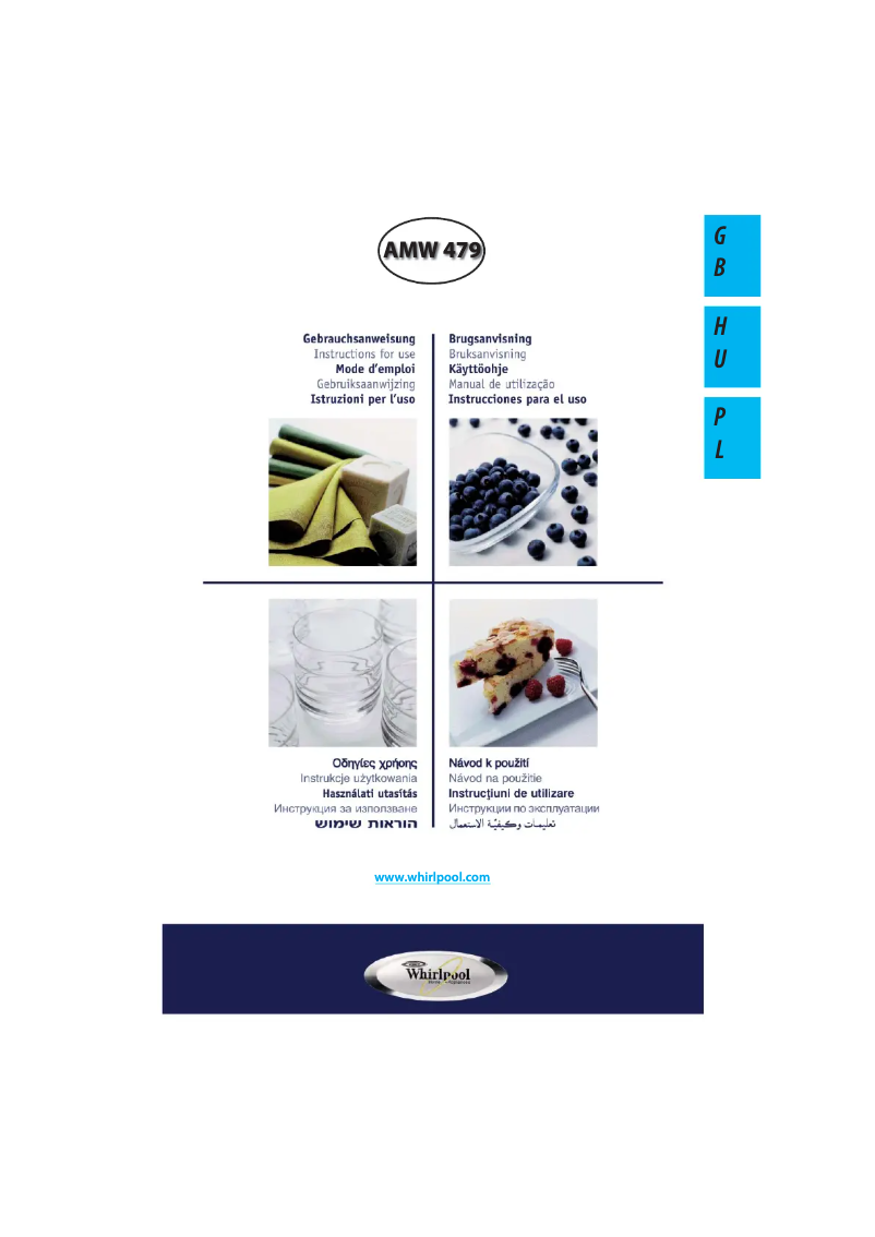 Page n°1 - Manuel utilisateur Whirlpool AMW479IX