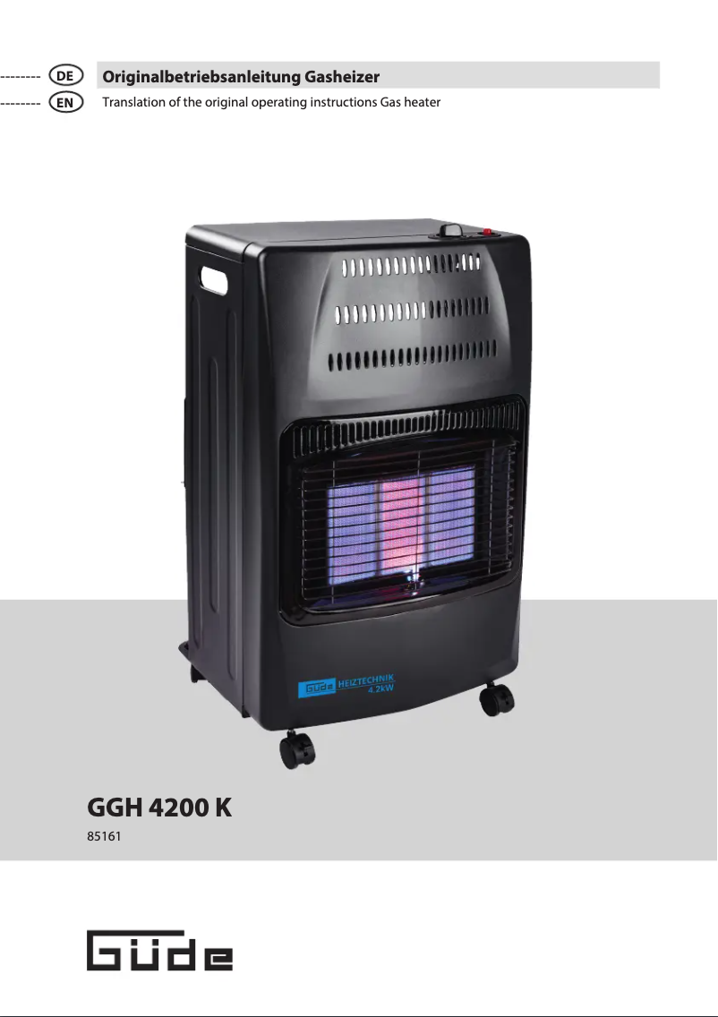 Page 1 de la notice Manuel utilisateur Güde GGH 4200 K