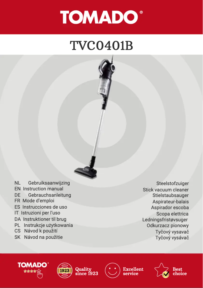 Image de la première page du manuel de l'appareil TVC0401B