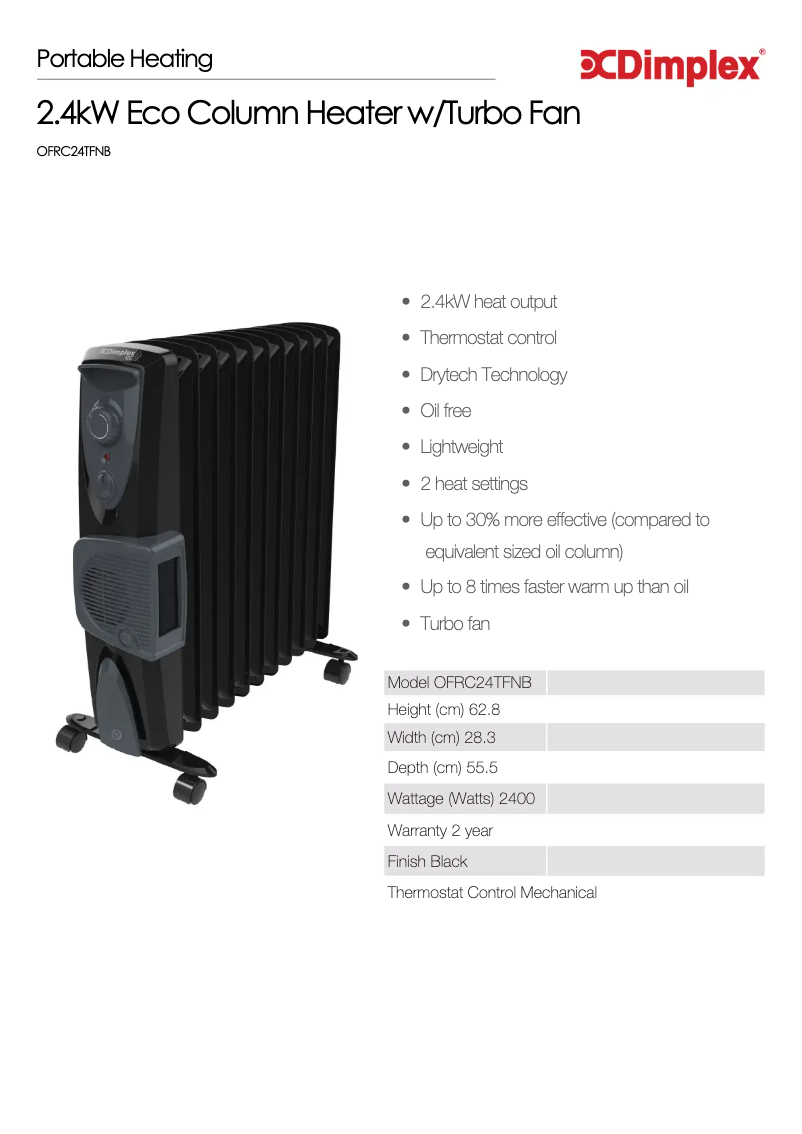 Image de la première page du manuel de l'appareil OFRC24TFNB