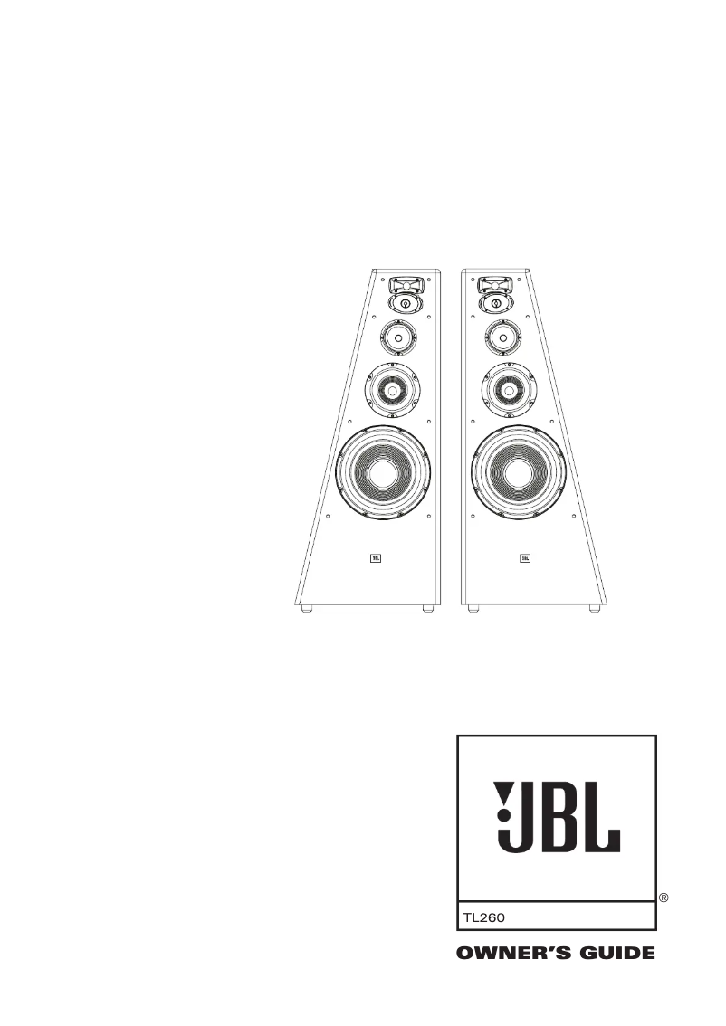 Page 1 de la notice Manuel utilisateur JBL TL260